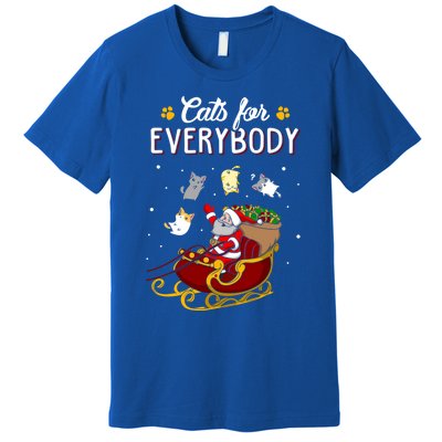 Cats For Everybody Cat Christmas Ugly Christmas Gift Premium T-Shirt