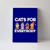 Cats For Everybody Santa Hat Kitties Merry Christmas Costume Gift Canvas