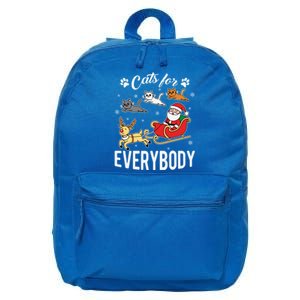 Cats For Everybody Santa’S Sleigh Christmas Funny Xmas Gift 16 in Basic Backpack