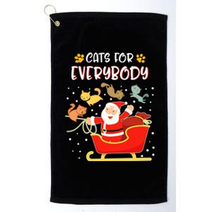 Cats For Everybody Christmas Kitten Lover Gift Platinum Collection Golf Towel