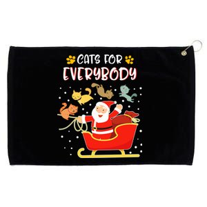 Cats For Everybody Christmas Kitten Lover Gift Grommeted Golf Towel