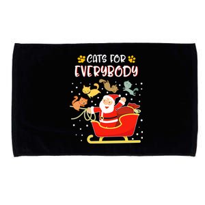 Cats For Everybody Christmas Kitten Lover Gift Microfiber Hand Towel