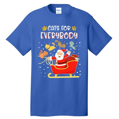 Cats For Everybody Christmas Kitten Lover Gift Tall T-Shirt