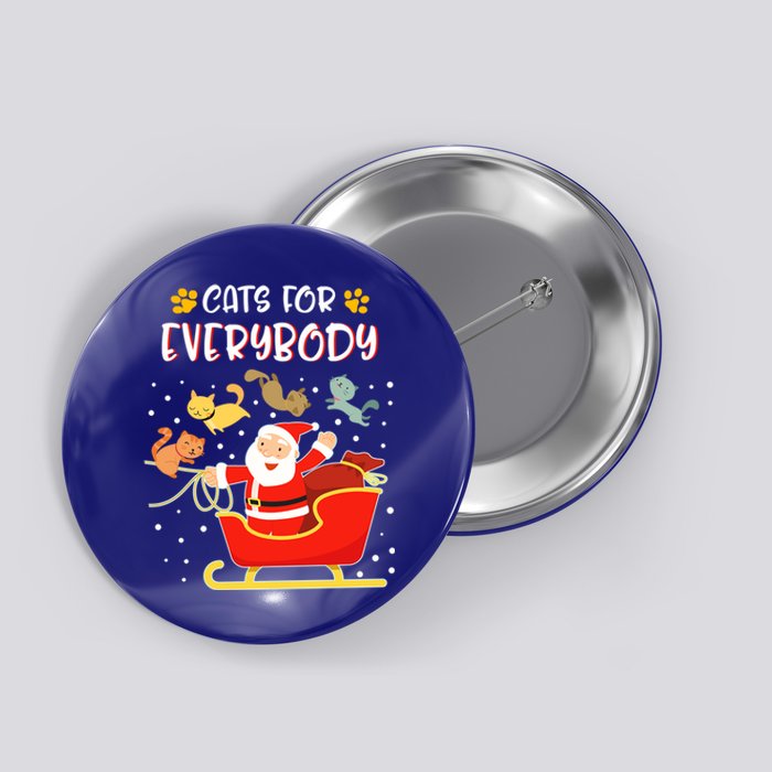 Cats For Everybody Christmas Kitten Lover Gift Button