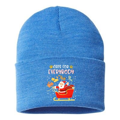 Cats For Everybody Christmas Kitten Lover Gift Sustainable Knit Beanie