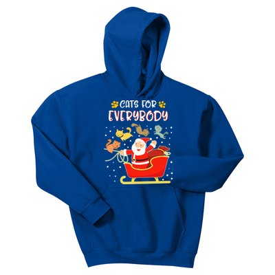 Cats For Everybody Christmas Kitten Lover Gift Kids Hoodie