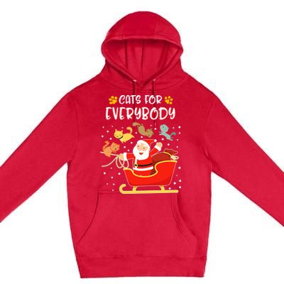 Cats For Everybody Christmas Kitten Lover Gift Premium Pullover Hoodie