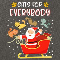 Cats For Everybody Christmas Kitten Lover Gift Cotton Canvas Backpack