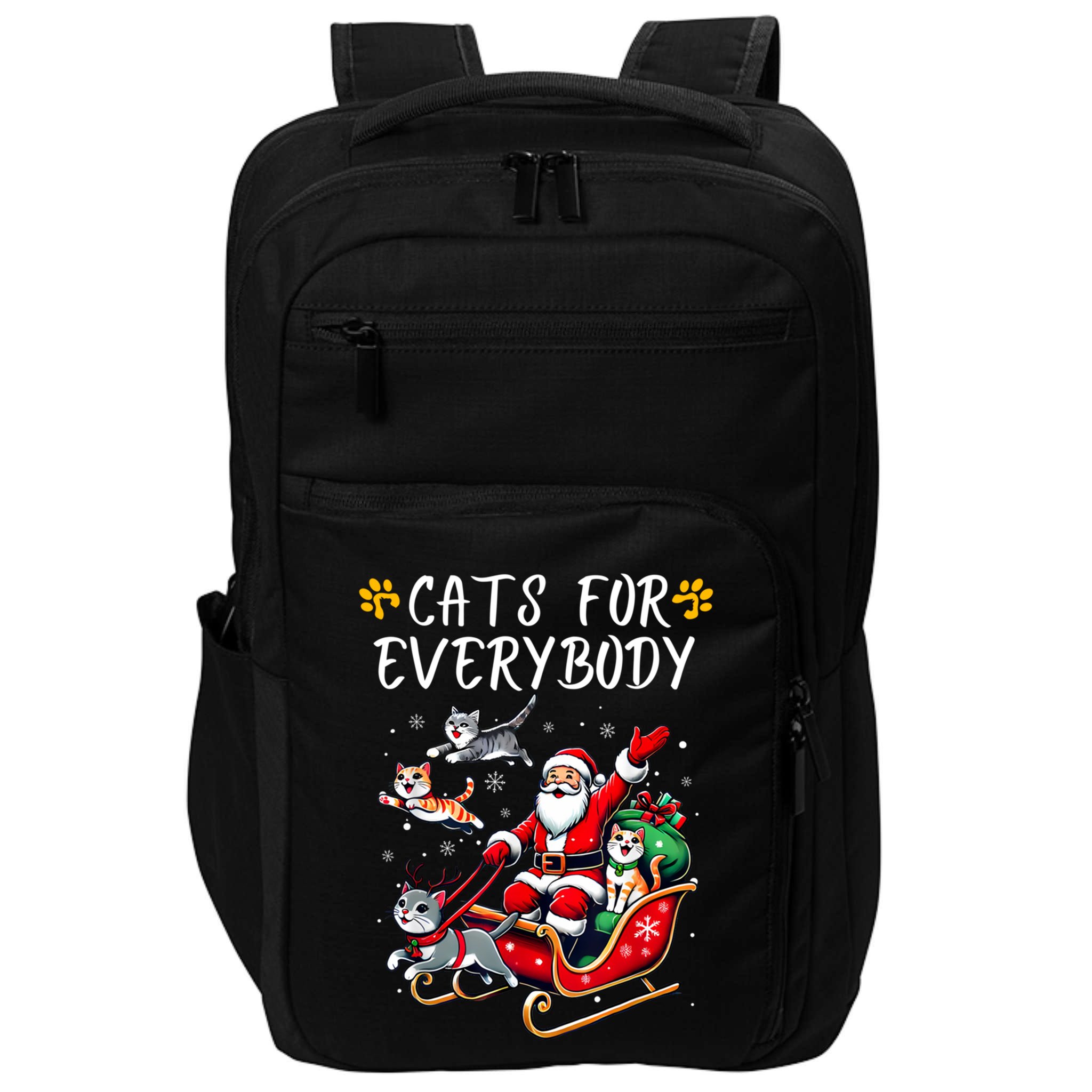 Cats For Everybody Christmas Cat Funny Xmas Santa Gift Impact Tech Backpack