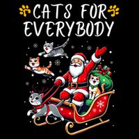 Cats For Everybody Christmas Cat Funny Xmas Santa Gift Impact Tech Backpack