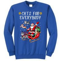 Cats For Everybody Christmas Cat Funny Xmas Santa Gift Sweatshirt