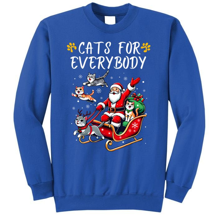 Cats For Everybody Christmas Cat Funny Xmas Santa Gift Sweatshirt