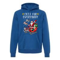 Cats For Everybody Christmas Cat Funny Xmas Santa Gift Premium Hoodie