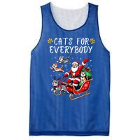 Cats For Everybody Christmas Cat Funny Xmas Santa Gift Mesh Reversible Basketball Jersey Tank