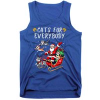 Cats For Everybody Christmas Cat Funny Xmas Santa Gift Tank Top