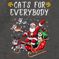 Cats For Everybody Christmas Cat Funny Xmas Santa Gift Vector Backpack