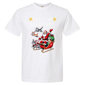 Cats For Everybody Christmas Cat Funny Xmas Santa Gift Garment-Dyed Heavyweight T-Shirt