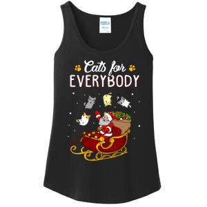 Cats For Everybody Cat Christmas Ugly Christmas Ladies Essential Tank