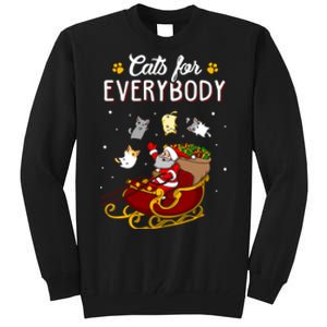 Cats For Everybody Cat Christmas Ugly Christmas Tall Sweatshirt