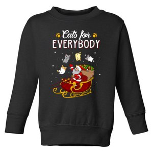 Cats For Everybody Cat Christmas Ugly Christmas Toddler Sweatshirt