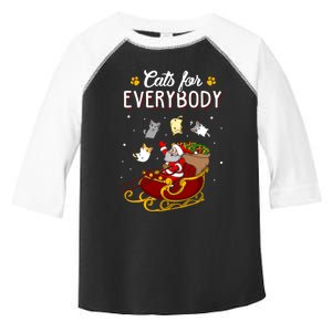 Cats For Everybody Cat Christmas Ugly Christmas Toddler Fine Jersey T-Shirt