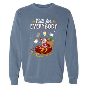 Cats For Everybody Cat Christmas Ugly Christmas Garment-Dyed Sweatshirt