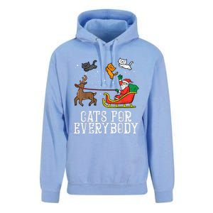 Cats For Everybody Christmas Cat Funny Xmas Women Santa Unisex Surf Hoodie