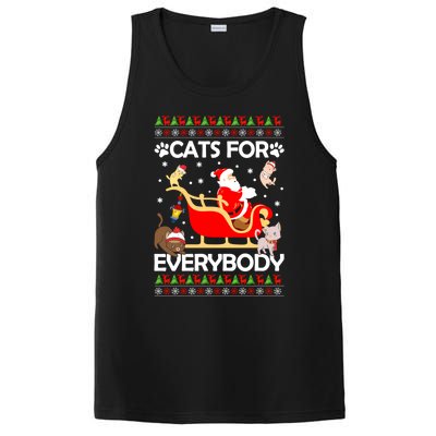 Cats For Everybody Santa Sleigh Lover Cute Santa Kitten Love Cute Gift PosiCharge Competitor Tank