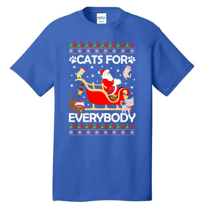 Cats For Everybody Santa Sleigh Lover Cute Santa Kitten Love Cute Gift Tall T-Shirt