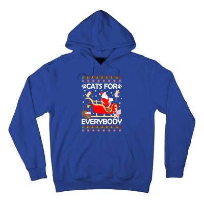 Cats For Everybody Santa Sleigh Lover Cute Santa Kitten Love Cute Gift Tall Hoodie