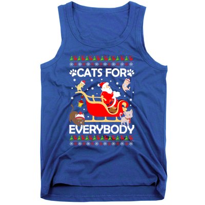 Cats For Everybody Santa Sleigh Lover Cute Santa Kitten Love Cute Gift Tank Top