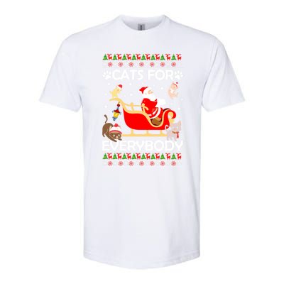 Cats For Everybody Santa Sleigh Lover Cute Santa Kitten Love Cute Gift Softstyle CVC T-Shirt