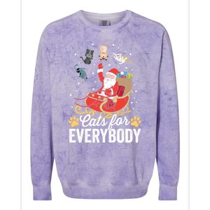 Cats For Everybody Santa Kitties Merry Christmas Costume Meaningful Gift Colorblast Crewneck Sweatshirt