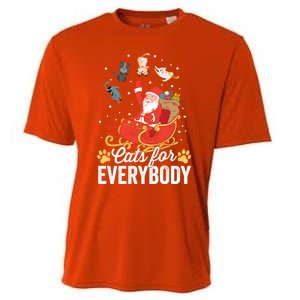 Cats For Everybody Santa Kitties Merry Christmas Costume Meaningful Gift Cooling Performance Crew T-Shirt