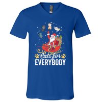 Cats For Everybody Santa Kitties Merry Christmas Costume Meaningful Gift V-Neck T-Shirt