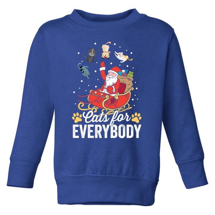 Cats For Everybody Santa Kitties Merry Christmas Costume Meaningful Gift Toddler Sweatshirt