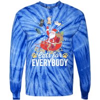 Cats For Everybody Santa Kitties Merry Christmas Costume Meaningful Gift Tie-Dye Long Sleeve Shirt