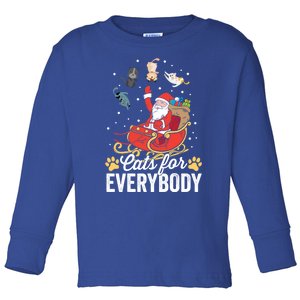 Cats For Everybody Santa Kitties Merry Christmas Costume Meaningful Gift Toddler Long Sleeve Shirt