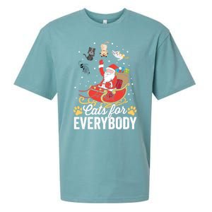 Cats For Everybody Santa Kitties Merry Christmas Costume Meaningful Gift Sueded Cloud Jersey T-Shirt