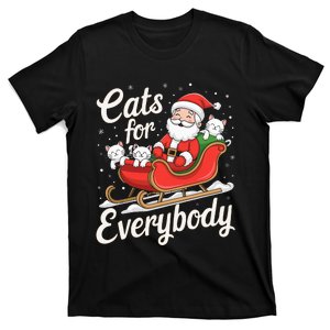 Cats For Everybody Christmas Funny Xmas Santa T-Shirt