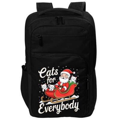 Cats For Everybody Christmas Funny Xmas Santa Impact Tech Backpack
