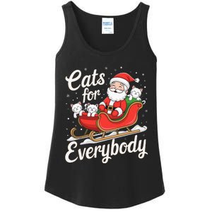 Cats For Everybody Christmas Funny Xmas Santa Ladies Essential Tank