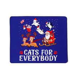 Cats For Everybody Christmas Cat Funny Xmas Santa Great Gift Mousepad