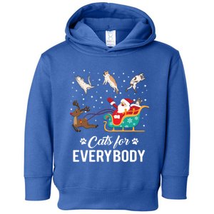 Cats For Everybody Christmas Cat Funny Xmas Santa Gift Toddler Hoodie