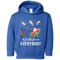 Cats For Everybody Christmas Cat Funny Xmas Santa Gift Toddler Hoodie