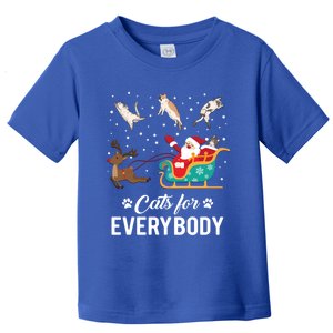 Cats For Everybody Christmas Cat Funny Xmas Santa Gift Toddler T-Shirt