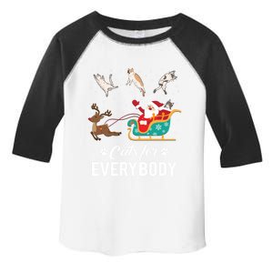 Cats For Everybody Christmas Cat Funny Xmas Santa Gift Toddler Fine Jersey T-Shirt