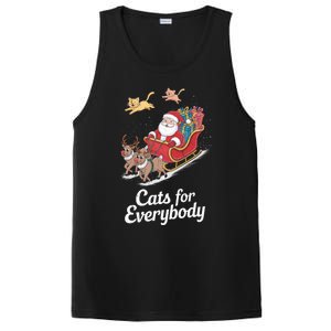 Cats For Everybody Xmas Cat Santa Festive Cat Christmas Cats Gift PosiCharge Competitor Tank