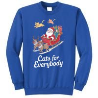 Cats For Everybody Xmas Cat Santa Festive Cat Christmas Cats Gift Sweatshirt