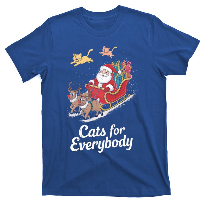 Cats For Everybody Xmas Cat Santa Festive Cat Christmas Cats Gift T-Shirt